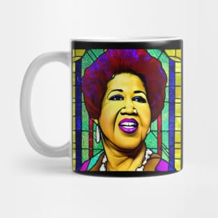 Aretha Franklin Stained Glass Mug